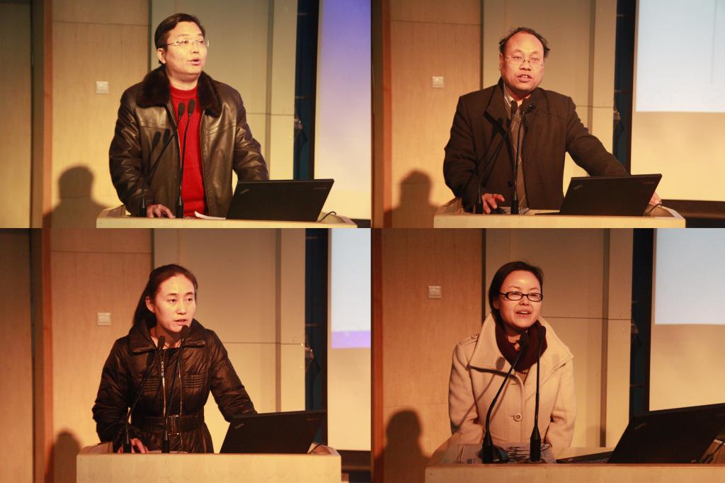 机械工程学院、数控工程学院、物流管理学院、工商管理学院分别结合本学院专业特色、就业优势、校企合作等方面的情况进行汇报